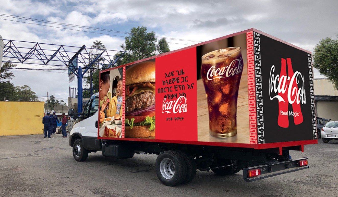 Coca-Cola truck fleet branding